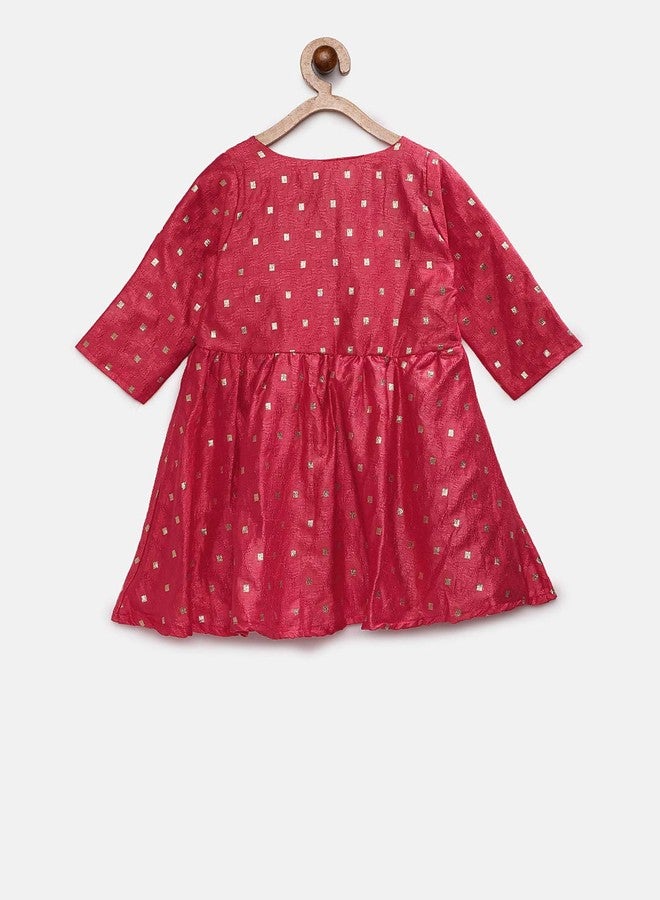 Ziory 2Pcs Infant Girls yellow Dhoti Kurta Outfits for girls, kids girls (2-3 Years) - Image 4