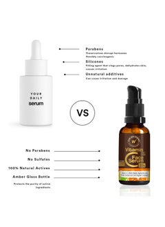 WOW Skin Science Vitamin C Serum For Face With Hyaluronic Acid Vitamin C Face Serum Women & Men Dry Skin Brightening Serum Vitamin C & Hyaluronic Acid Serum Face Antiaging Vit C Facial Serum  - Image 5