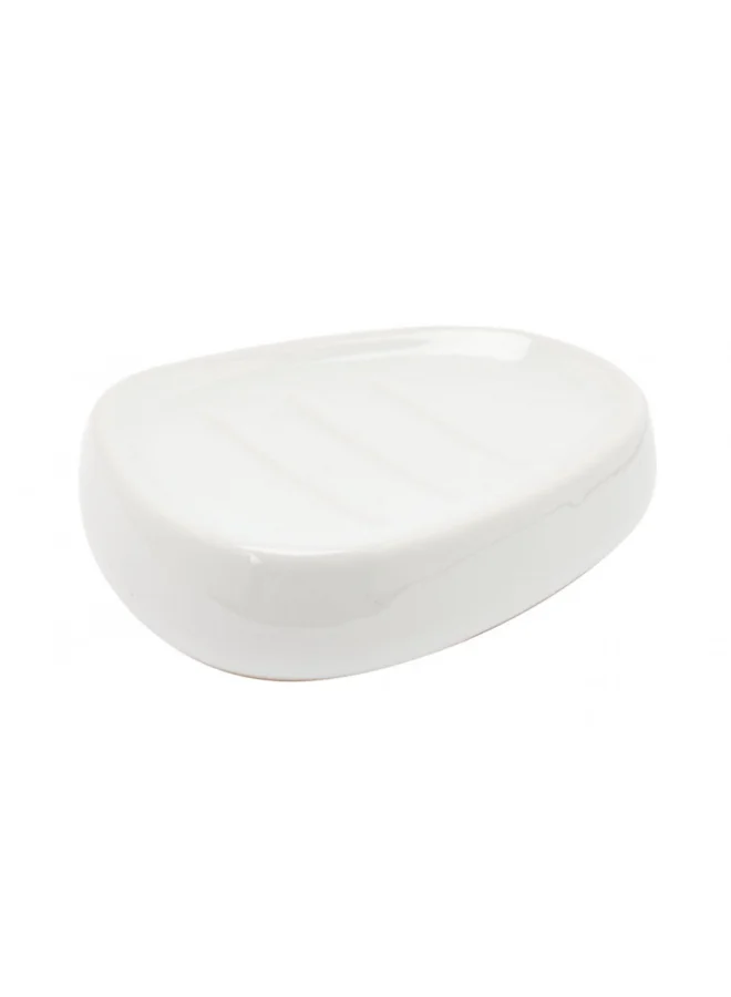 Five Simply Smart Colorama Elegant Design Ceramic Soap Dish White 2.5 x 9.5 x 12 cm 138015I