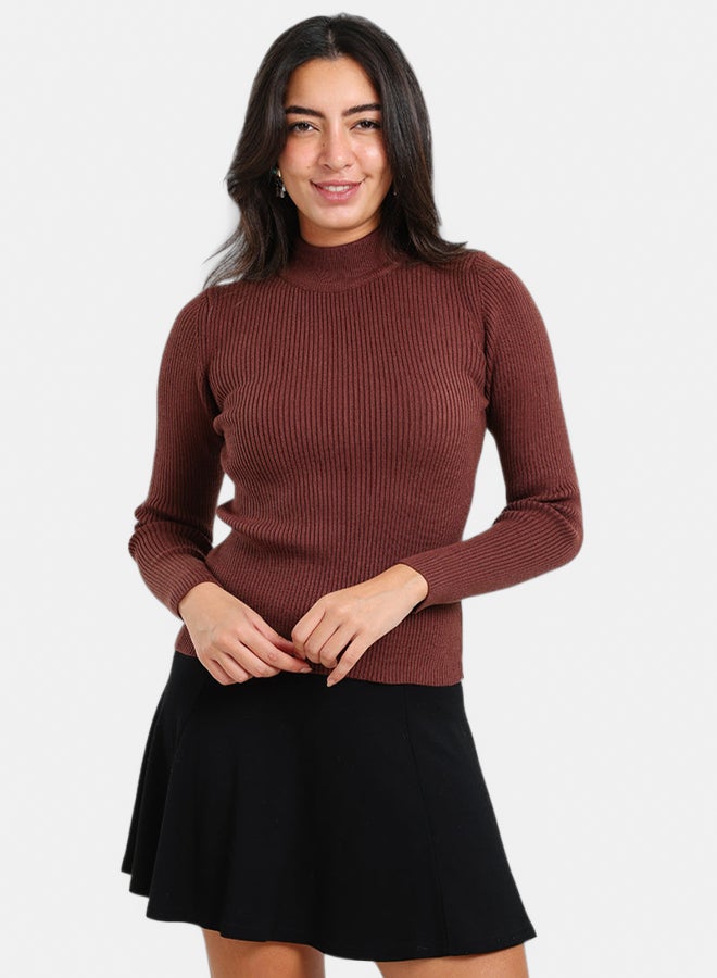 Carina Ribbed High Neck Pullover - Image 1