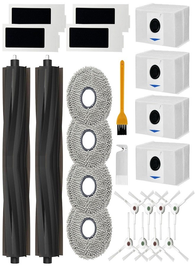 iKuKurun 24-Pack Replacement Parts for ECOVACS Deebot T20 Omni / T20 Max / T20 Pro Robot Vacuum，Includes Main brushes, HEPA filter, Mop pad, Dust bag and Side brushes - Image 1