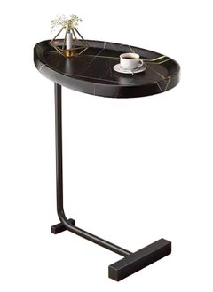 DubaiGallery Side table simple and modern corner sofa aesthetic standing table oval coffee table tea table wood floor design home furniture  - Image 1