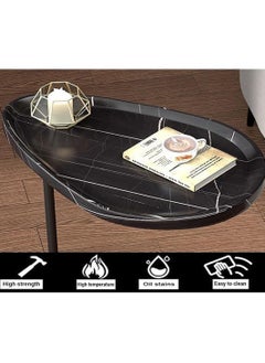DubaiGallery Side table simple and modern corner sofa aesthetic standing table oval coffee table tea table wood floor design home furniture  - Image 4