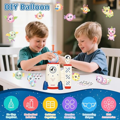 deAO DIY Balloon Animal Kit with Pump Balloon Making Kit with 60 Pcs Multiple Colors Balloons Accessories for Beginners Birthday Chrismas Gifts for Kids Boys Girls Ages 3 - Image 5