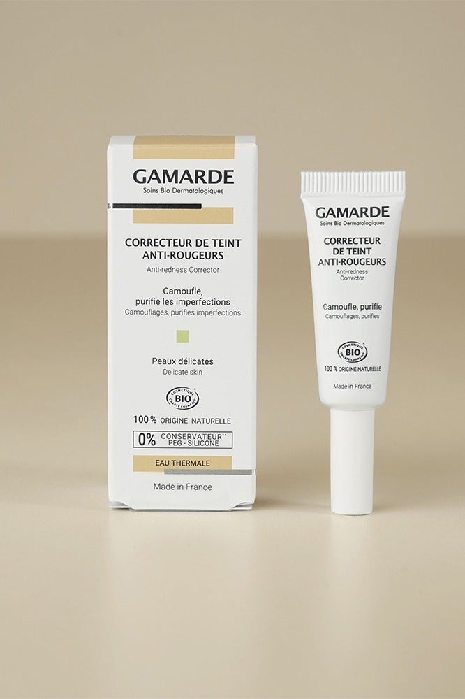 gamarde Anti-Redness Concealer 6ml – Certified Organic Complexion Corrector with Natural Green Pigments – Reduces Redness & Blemishes, Purifies with Tea Tree, Thyme & Palmarosa Essential Oils – 100% Natural, Vegan - Image 1