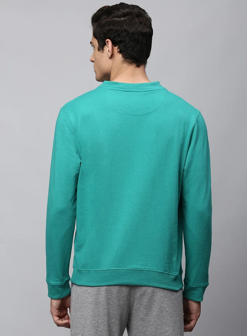 Hubberholme Electric Green Sweatshirt For Men