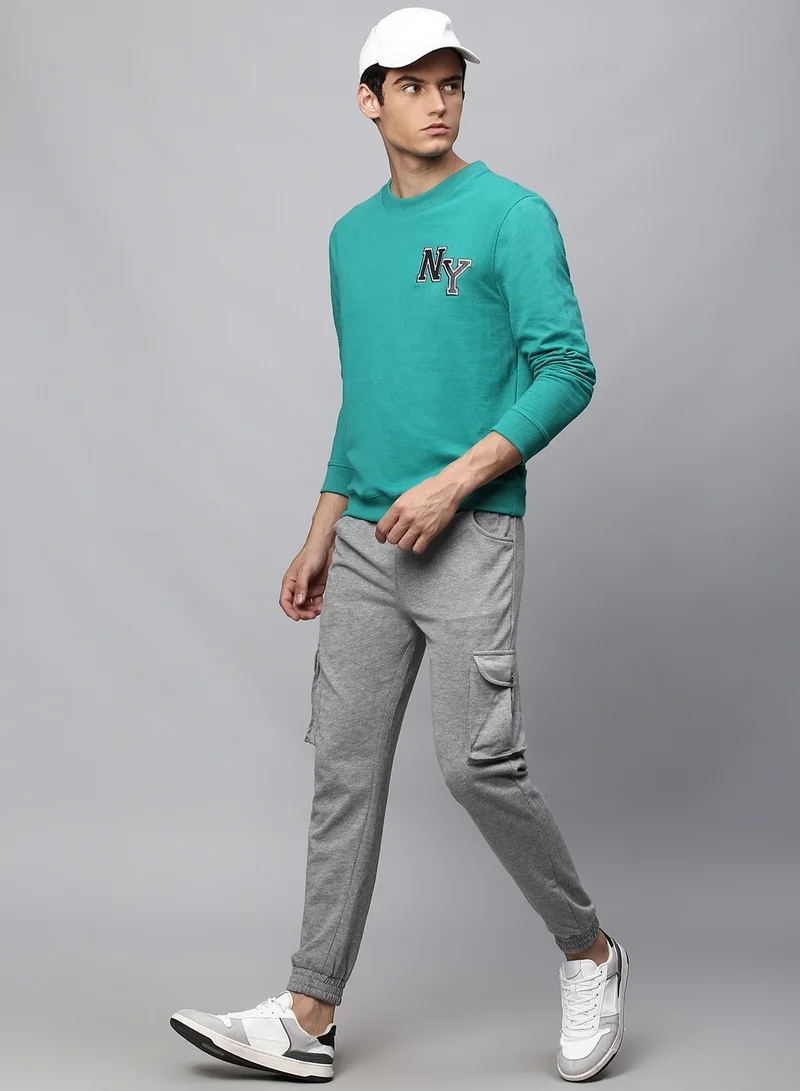 Hubberholme Electric Green Sweatshirt For Men