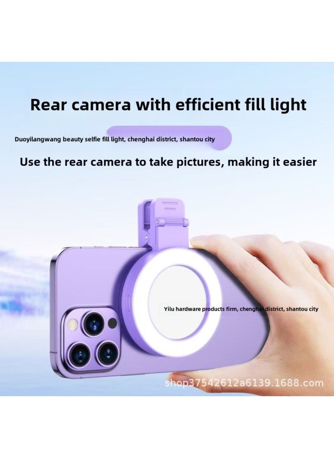 Three Generations Of Mobile Phone Selfie Mirror With Fill Light Rear Camera Selfie Beauty Artifact HD Fill Light Mirror-Specifications: Bluetooth Remote Control★Fill Light★Selfie Mirror★Free Type-c Data Cable
