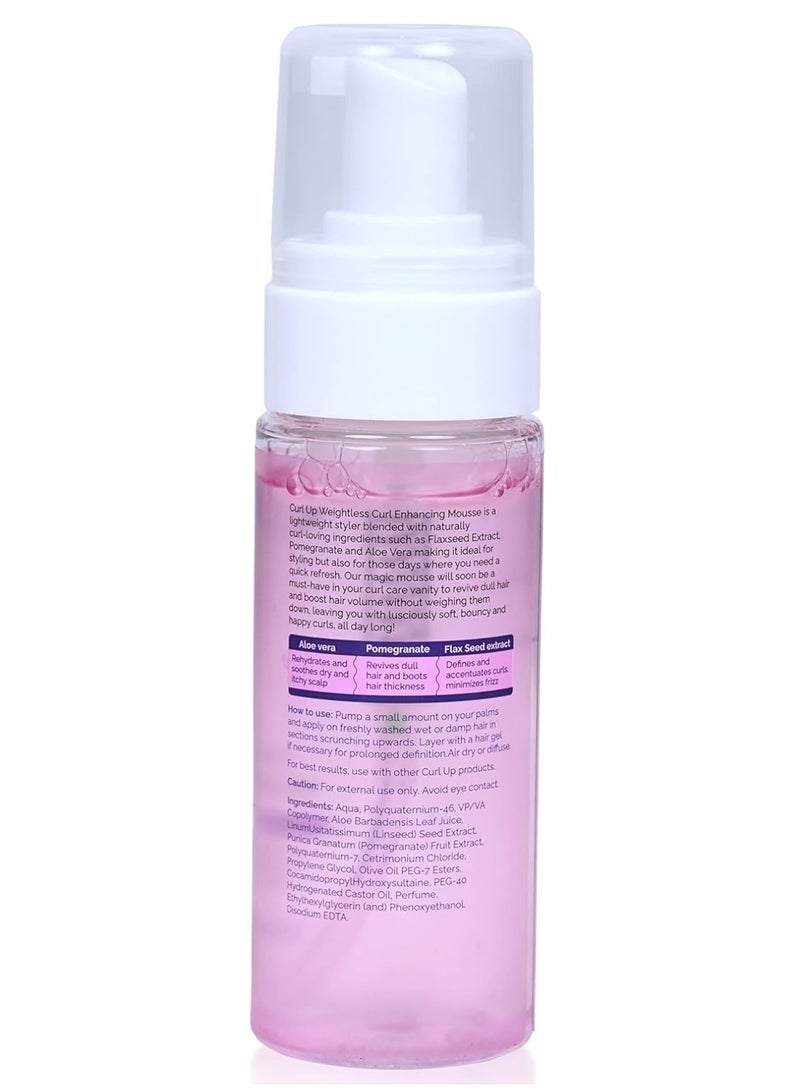 كيرل أب موس كيرل أب لتعزيز تجعيد الشعر | موس للشعر المجعد والمموج | منتج تصفيف خفيف الوزن يحدد التجعيدات ويضيف لمعانًا وحجمًا | موس للشعر للنساء والرجال 150 مل - Image 3