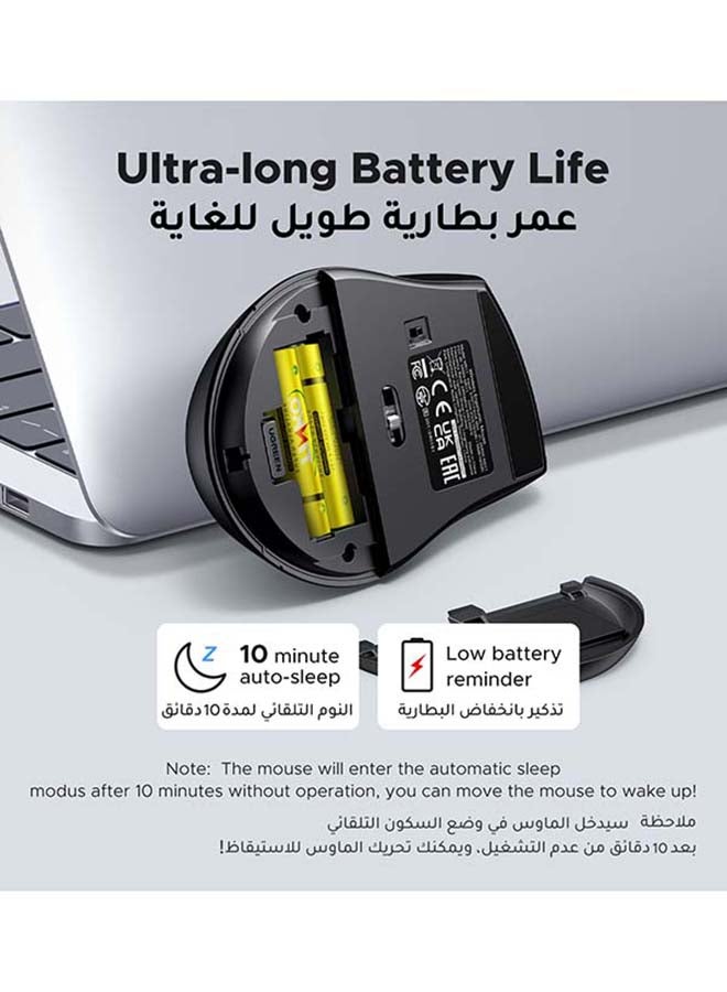 USB Wireless Mouse 2.4GHz 10M Range Ergonomic Optical Mouse AAA Battery Included 3 DPI Adjustable 1600 DPI Max 6 Buttons Computer Mouse Wide Compatibi image 7
