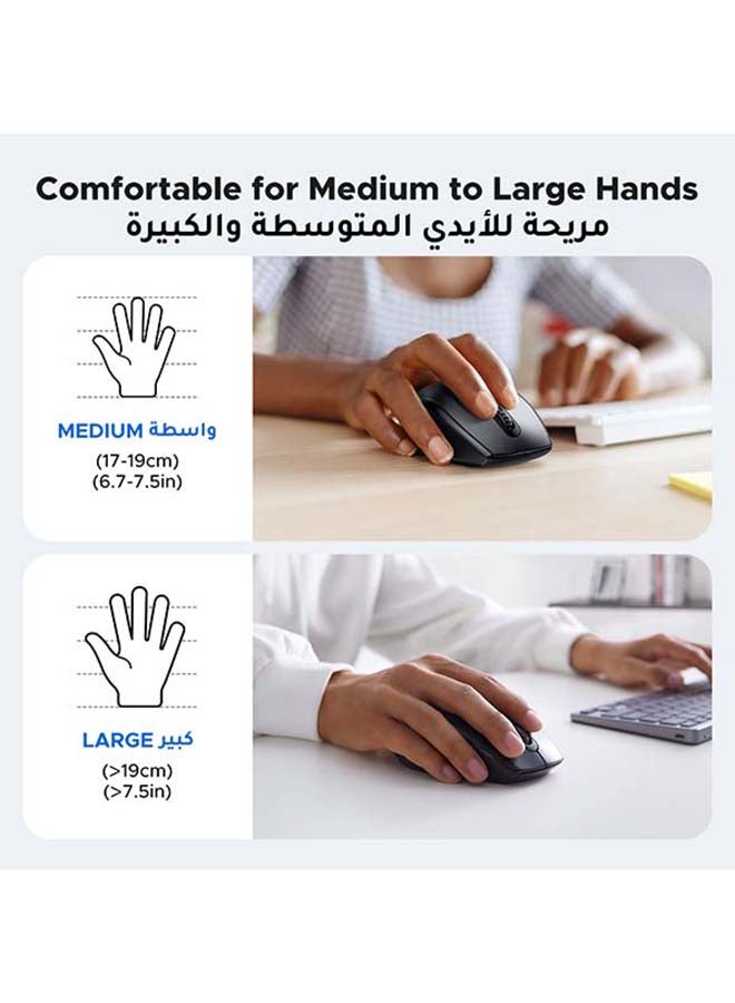USB Wireless Mouse 2.4GHz 10M Range Ergonomic Optical Mouse AAA Battery Included 3 DPI Adjustable 1600 DPI Max 6 Buttons Computer Mouse Wide Compatibi image 9