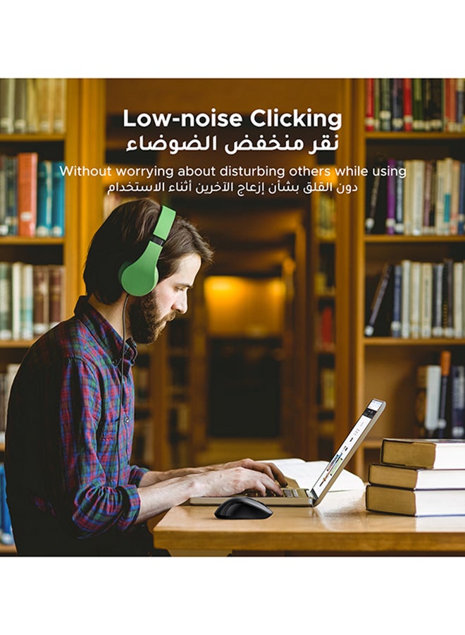 USB Wireless Mouse 2.4GHz 10M Range Ergonomic Optical Mouse AAA Battery Included 3 DPI Adjustable 1600 DPI Max 6 Buttons Computer Mouse Wide Compatibi image 8