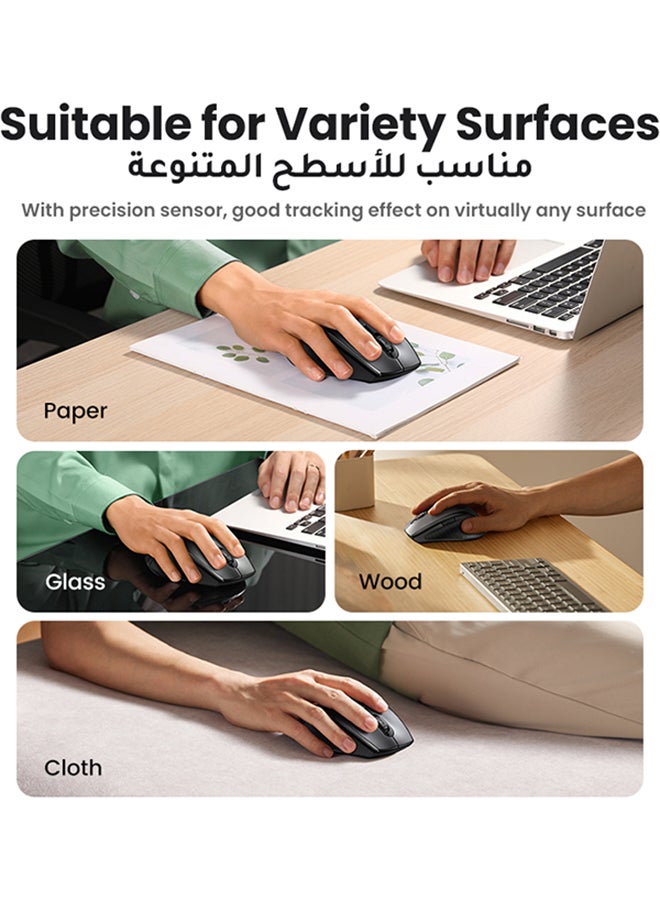 USB Wireless Mouse 2.4GHz 10M Range Ergonomic Optical Mouse AAA Battery Included 3 DPI Adjustable 1600 DPI Max 6 Buttons Computer Mouse Wide Compatibi image 10
