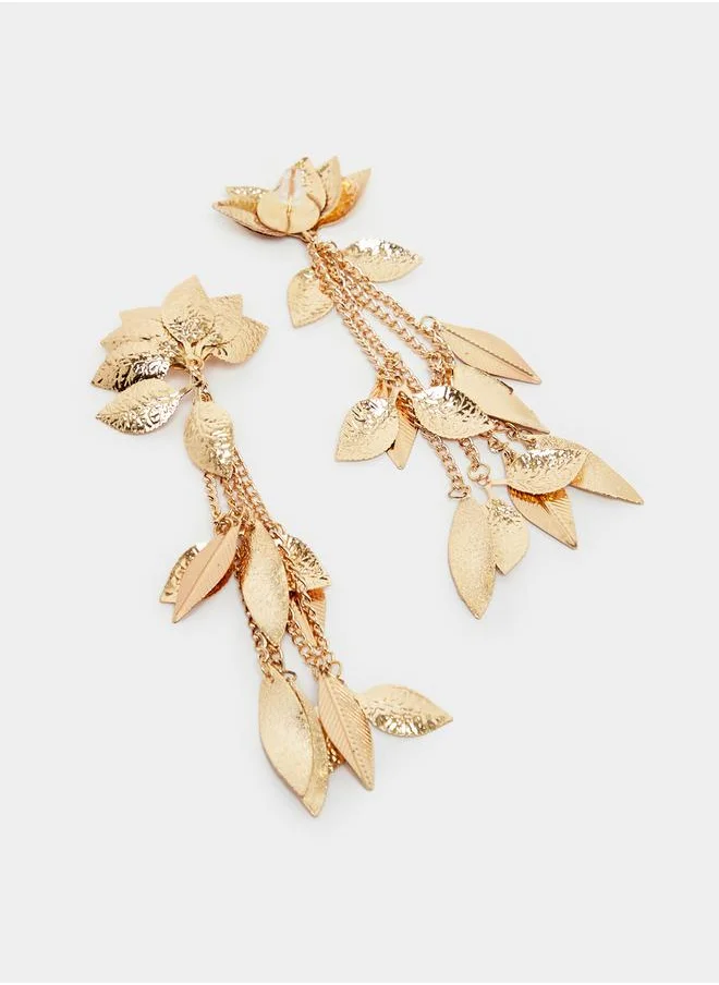 Styli Leaf Drop Earrings