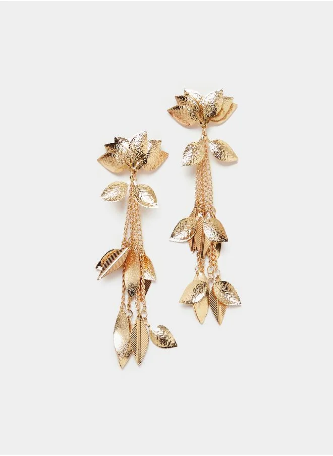 Styli Leaf Drop Earrings