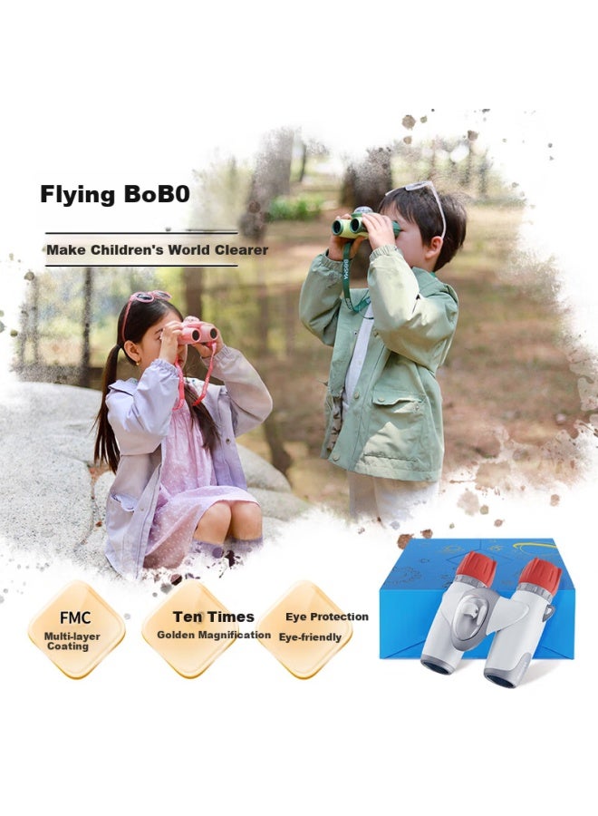 BOSMA Bohon Spaceship Bobo Children's Day Gift Outdoor Binoculars Gift Box High-definition Professional Telescope Moon Shadow Gray Gift Set - Image 1