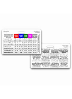 Scrubs and Stuff LLC Pediatric Vital Signs & Developmental Milestones Horizontal Badge Id Card Pocket Reference Guide 
