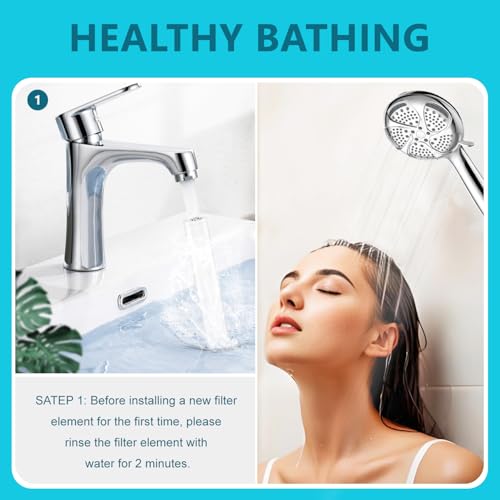 Slirceods Multi-Stage Shower Filter Compatible with FEELSO High Pressure 7 Spray Shower Handheld, Hard Water High Efficiency Filter,4 Pack-Model Number 72210BC - Image 2