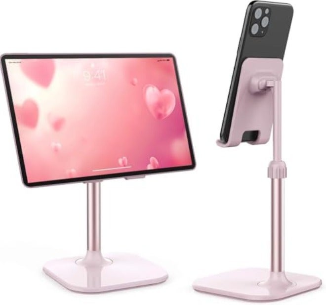 Doboli Cell Phone Stand, Valentine's Day Gifts for Teens Girls Boys Adults Women Men Mom Wife, Phone Stand for Desk, Phone Holder Stand Compatible with iPhone and All Mobile Phones Tablet,  Pink - Image 1