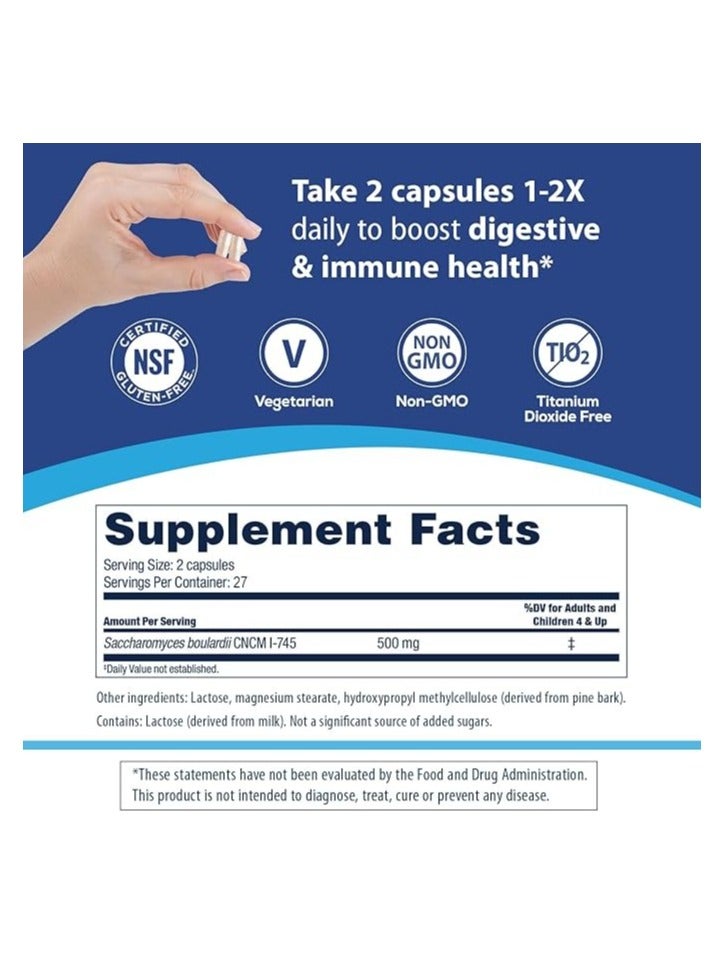 Florastor Probiotics for Digestive and Immune Health, 100 Capsules, Probiotics for Women & Men, Helps Flush Out Bad Bacteria, Boosts The Good with Our Unique Strain Saccharomyces Boulardii - Image 3