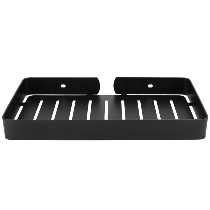 Black 304 Stainless Steel Soap Holder: Wall Mount - Anti-Corrosion Wear Resistant Soap Rack with Drain, Rounded Corners & 2 Hooks for Bathroom Kitchen Shower - Image 2