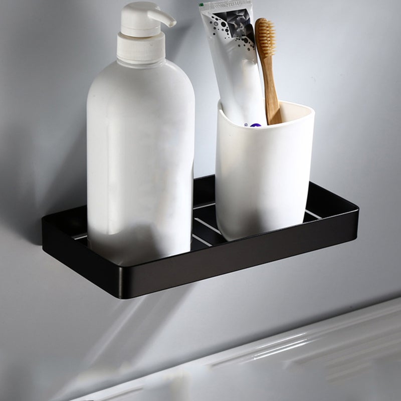 Black 304 Stainless Steel Soap Holder: Wall Mount - Anti-Corrosion Wear Resistant Soap Rack with Drain, Rounded Corners & 2 Hooks for Bathroom Kitchen Shower - Image 4
