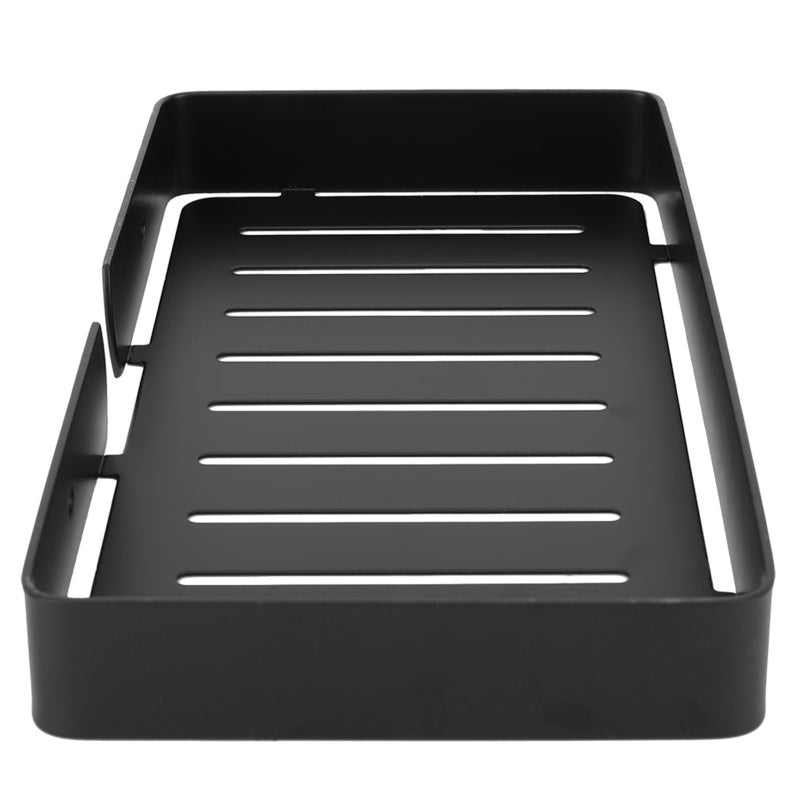 Black 304 Stainless Steel Soap Holder: Wall Mount - Anti-Corrosion Wear Resistant Soap Rack with Drain, Rounded Corners & 2 Hooks for Bathroom Kitchen Shower - Image 3