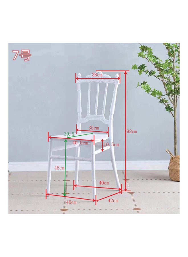 JILPHAR FURNITURE Jilphar Furniture Polypropylene Indoor/outdoor Chair, White JP1423  - Image 4