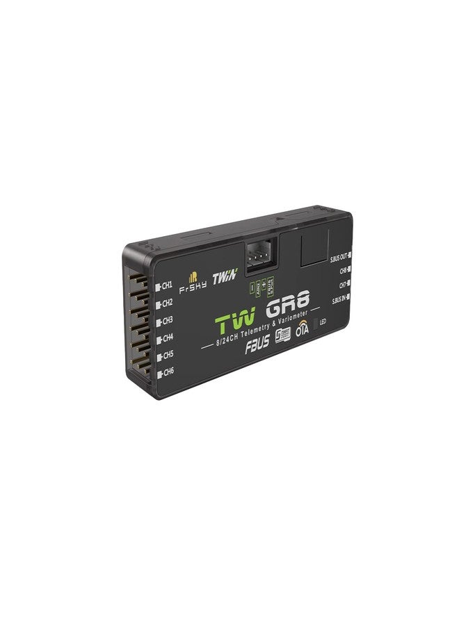 FrSky TW GR8 Dual 2.4GHz Receiver with Vario Sensor 8 PWM Outputs Redundant SBUS Long-Range RC Glider Telemetry Supports FBUS/S.Port OTA Upgradable - Image 1