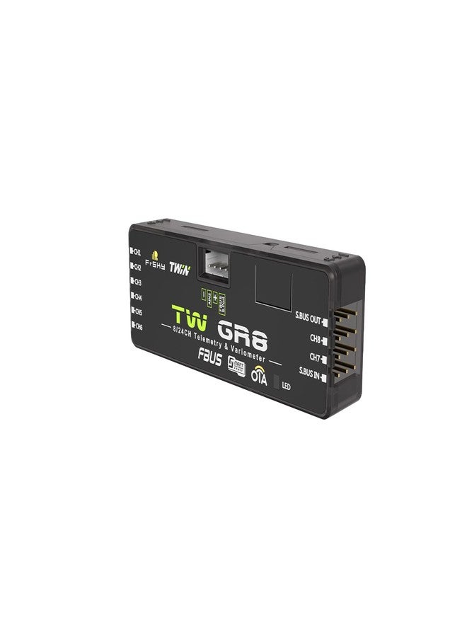 FrSky TW GR8 Dual 2.4GHz Receiver with Vario Sensor 8 PWM Outputs Redundant SBUS Long-Range RC Glider Telemetry Supports FBUS/S.Port OTA Upgradable - Image 2