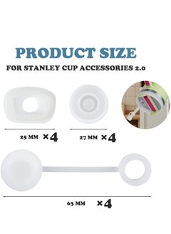 RATSAW 12 PCS Stanley Cup Accessories Silicone Spill Proof Stopper Reusable Leakproof Straw Topper Cup Straw Cover  - Image 2