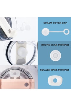 RATSAW 12 PCS Stanley Cup Accessories Silicone Spill Proof Stopper Reusable Leakproof Straw Topper Cup Straw Cover  - Image 3