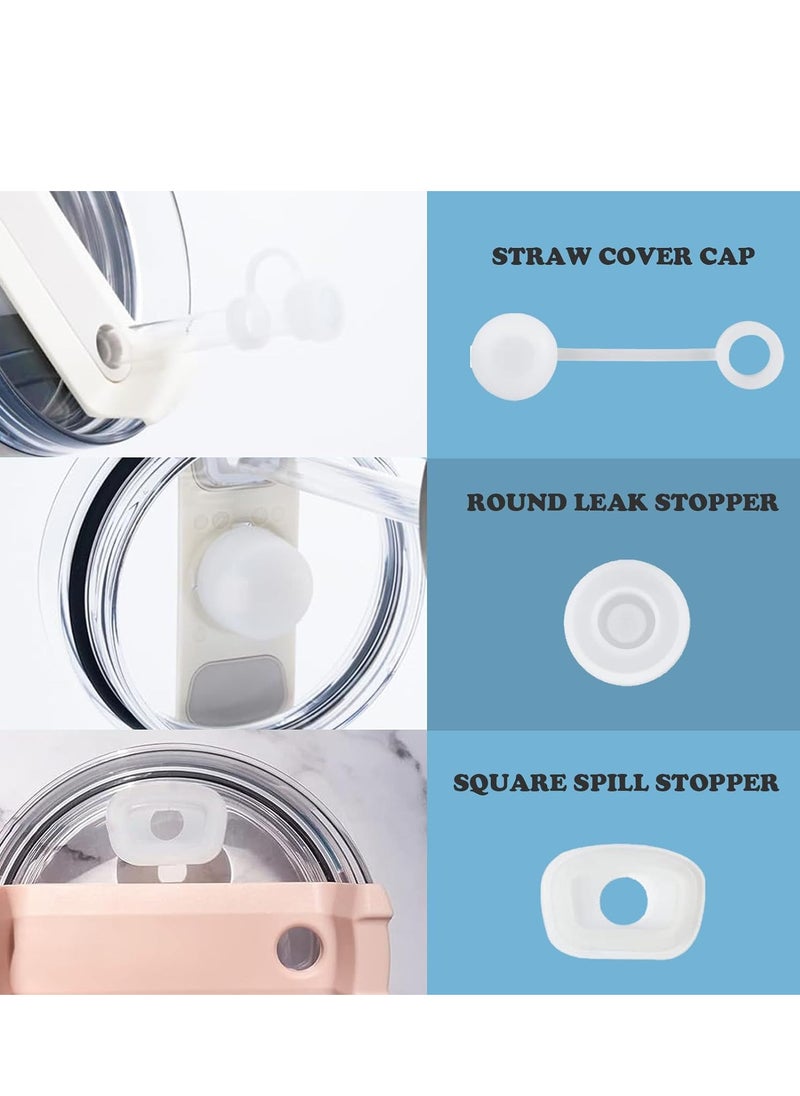 RATSAW - 12 PCS Stanley Cup Accessories Silicone Spill Proof Stopper Reusable Leakproof Straw Topper Cup Straw Cover - Image 1