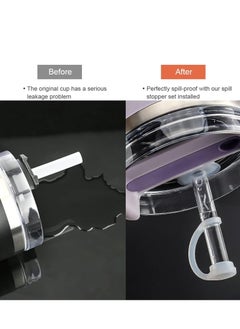 RATSAW 12 PCS Stanley Cup Accessories Silicone Spill Proof Stopper Reusable Leakproof Straw Topper Cup Straw Cover  - Image 4