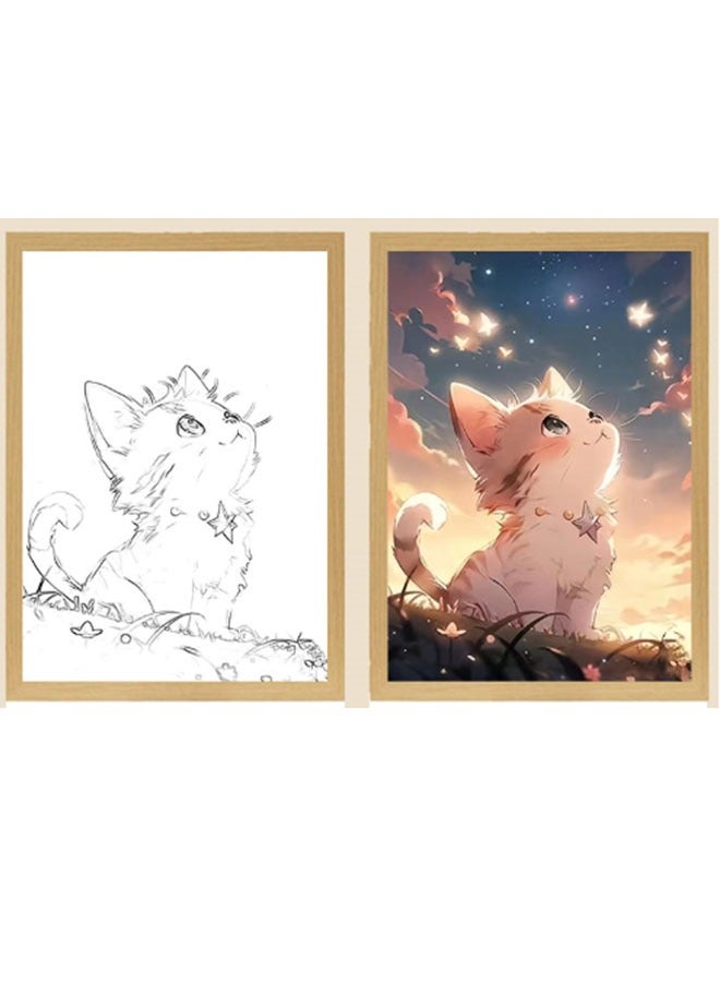 Bukela Ins-Style Anime Cat Light Warm LED Night Lamp for Bedrooms and Cozy Spaces - Image 1