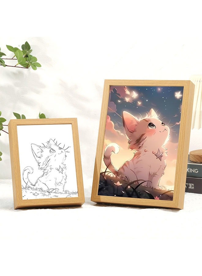 Bukela Ins-Style Anime Cat Light Warm LED Night Lamp for Bedrooms and Cozy Spaces - Image 2