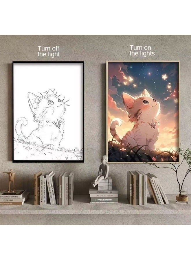 Bukela Ins-Style Anime Cat Light Warm LED Night Lamp for Bedrooms and Cozy Spaces - Image 3