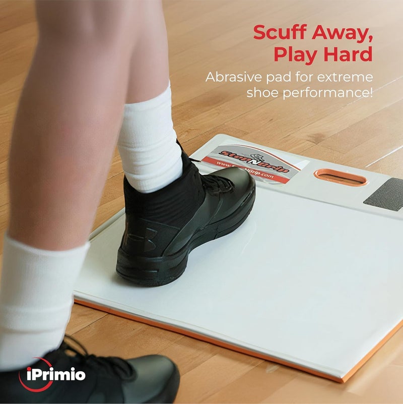 StepNGrip Basketball Sticky Mat Traction Board with Shoe Scuff Pad - 30 Sheets, No Slip White Court Grip Mat for Wood Surfaces - Enhances Shoe Traction and Game Performance - 19" x 21" - Image 2