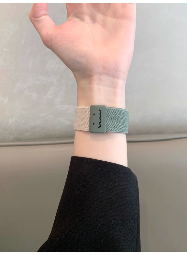 Suitable for Apple Watch 44MM 【4/5/6/SE generation】 Strap Starlight Color Patched Green Graffiti Plain Magnetic - Image 3