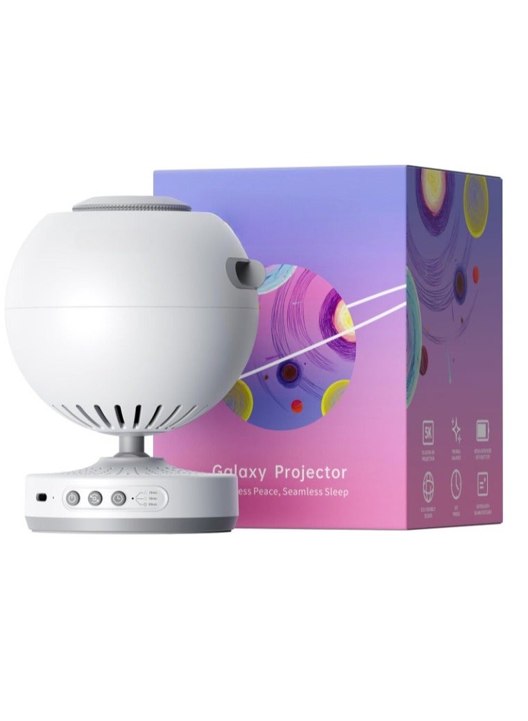 Galaxy Star Projector, Lightweight And Portable Night Light Projector, Home Planetarium Projector Lamp With Replaceable Optical Film Discs For Children Room, (1pc, White)  - Image 1