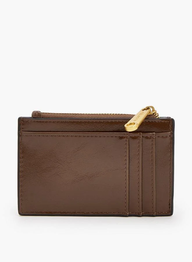 سيليست Suede Card Holder With Zip Pocket