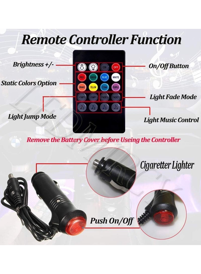 مصباح جو السيارة - اختر نمط الموسيقى التحكم الصوتي تغيير اللون - Image 4