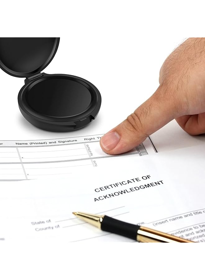 إيروريكس وسادات حبر بصمة الإصبع وسادات حبر بصمة الإبهام لمستلزمات كاتب العدل وبطاقات الهوية الأمنية وبصمات الأصابع وبصمات الأصابع باللون الأسود بدون بهتان لموظفي المكاتب وأصحاب الأعمال عبوة من 6 قطع - Image 2