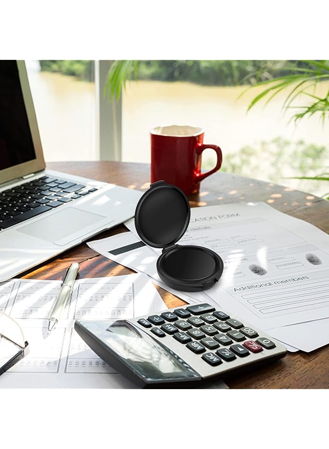 إيروريكس وسادات حبر بصمة الإصبع وسادات حبر بصمة الإبهام لمستلزمات كاتب العدل وبطاقات الهوية الأمنية وبصمات الأصابع وبصمات الأصابع باللون الأسود بدون بهتان لموظفي المكاتب وأصحاب الأعمال عبوة من 6 قطع - Image 5