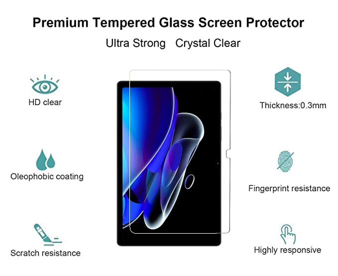Robustrion Anti-Scratch & Smudge Proof Tempered Glass Screen Protector for Realme Pad X 11 inch Tablet - Image 4
