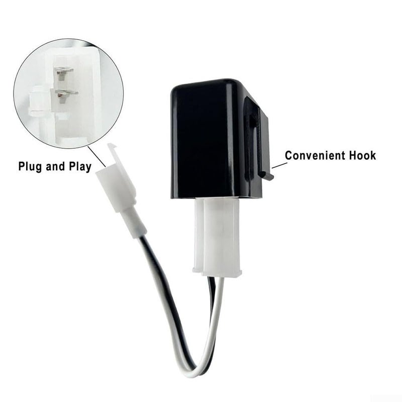 مؤشر LED برتقالي متقطع للدراجات النارية والدراجات البخارية، 2 دبوس، سرعة قابلة للتعديل، بديل مباشر - Image 4