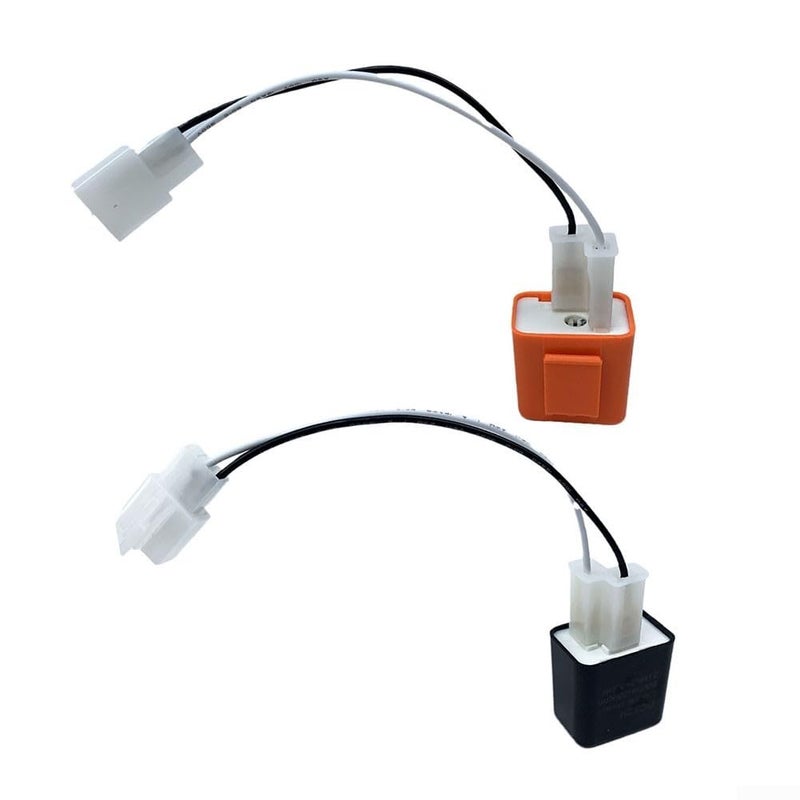 مؤشر LED برتقالي متقطع للدراجات النارية والدراجات البخارية، 2 دبوس، سرعة قابلة للتعديل، بديل مباشر - Image 3