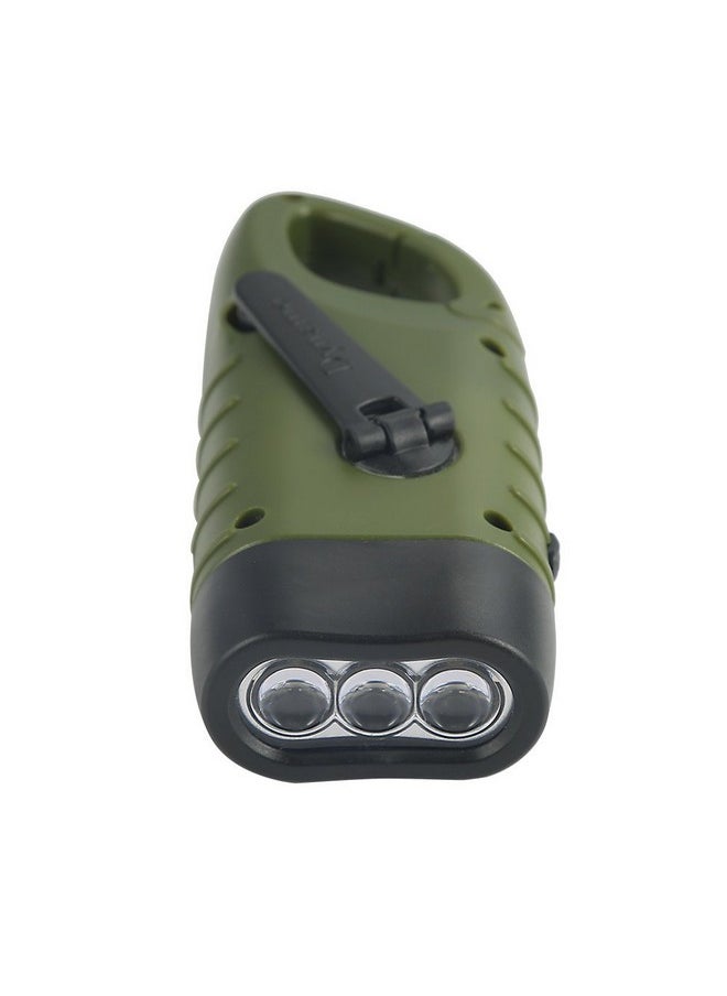 Simpeak Simpeak 2-Pack Hand Crank Solar Powered Flashlight, Emergency Rechargeable LED Flashlight, Survival Flashlight, Quick Snap Carbiner Dynamo Flashlight Torch for Outdoor Sports  - Image 3