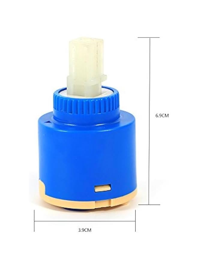 Ceramic Disc Cartridge,35/40mm Replacement Cartridge Made of PP Plastic and Ceramic Sheet Practical Bath Basin Shower Lever Water Mixer Tap Inner Control Faucet Valve(40mm) - Image 2