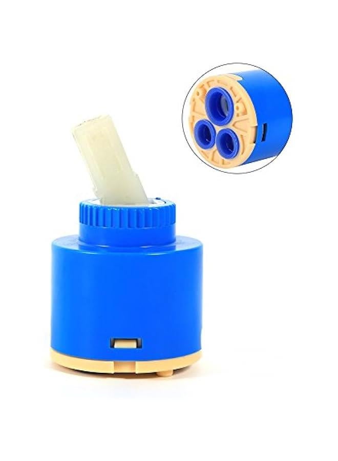 Ceramic Disc Cartridge,35/40mm Replacement Cartridge Made of PP Plastic and Ceramic Sheet Practical Bath Basin Shower Lever Water Mixer Tap Inner Control Faucet Valve(40mm) - Image 3